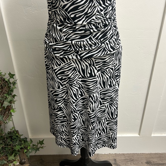 Enfocus Petite Women’s Black White Stretch Casual Career Dress Size 8P - Picture 6 of 9